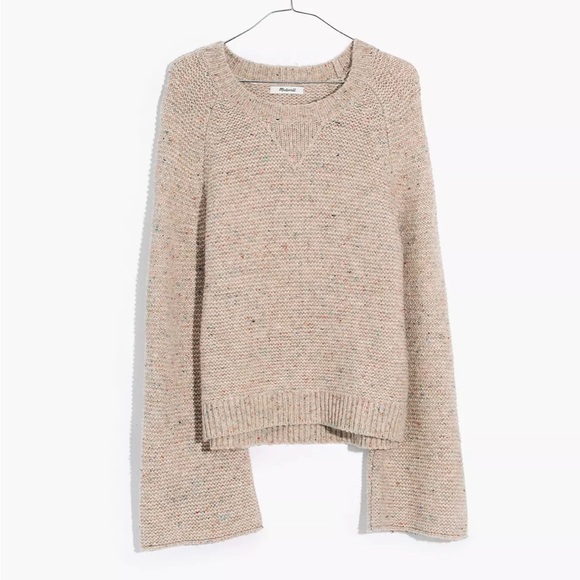 Madewell Flecked Wide-Sleeve Pullover Sweater - Picture 5 of 16